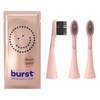 BURST Genuine Replacement Heads for Original Sonic Electric Toothbrush (Rose