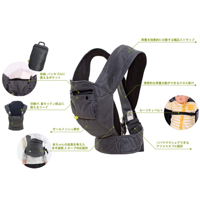 LUCKY P0560 1934 Packable Baby Carrier Carrier (Navy)