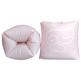 Arm Floaties for Kids Pool – Safe Inflatable Swim Aid with Dual Air Chambers & Double Valve | Durable PVC for Swimming | Toddlers & Adults | Cotton Candy Armtube (Pink Sand)