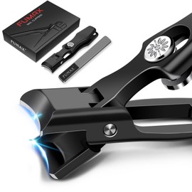 Nail Clippers for Men with Catcher, Large Toenail Clippers for Seniors Thick Toenails with Wide Opening, Heavy Duty Sharp Stainless Steel Toe Nail Clippers with Long Handle Gifts for Men Women