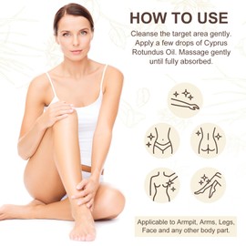 Cyperus Rotundus Oil 60ml for Reducing Body Hair Growth, 100% Pure & Natural Body Hair Removal Care Oil, for Hair Growth Inhibitor,Moisturizing & Soothing, Suitable for all Skin Types