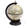 FAMIROSA Tabletop Globe Bar Wine Stand Eucalyptus Wood Green