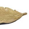 Deco 79 Glam Resin Decorative Bowl Ps Gold Feather Tray
