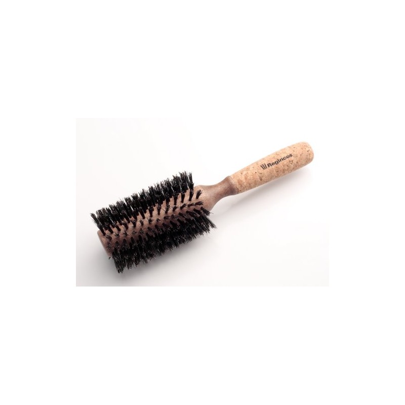 Regincós 20829 Round Hair Brush, Mixed Bristle Wood Body with