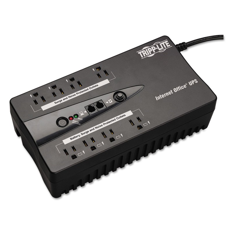 Tripp Lite INTERNET550U 550VA 420J UPS, 8 Outlets, Black, Compact