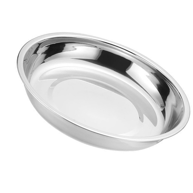 Qukaim Stainless Steel Round Plate Stainless Steel Round Dinner Plate