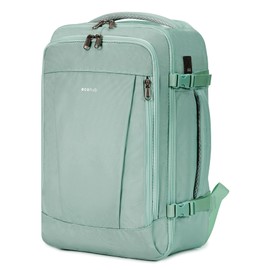 ECOHUB Ryanair Backpack 40 x 20 x 25 cm Hand Luggage 13 Pockets Travel Backpack Aeroplane Carry-ons Waterproof Backpack Women's Small PET Recycled Environmentally Friendly 20L, light green, Rucksack