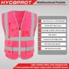 HYCOPROT High Visibility Mesh Safety Reflective Vest with Pockets and