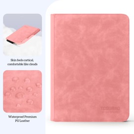 Trading Card Binder, 9 Side Loading Pocket Card Album Hold Up to 540 Cards, Zipper Binder for Cards Collection, TCG Card Holder for Game Card, Sports Card, Yugioh, MTG etc.（Pink 9）