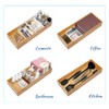 PRATIQUE Bamboo Drawer Organizer - Kitchen Utensil Organizer Silverware Tray