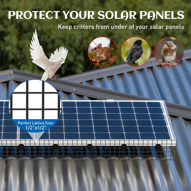 ZeroPone 6inch x 50ft Solar Panel Bird Guard, Critter Guard