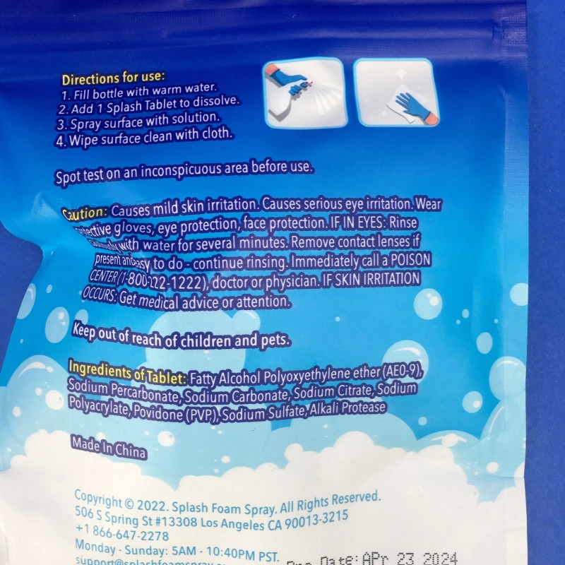 Splash Spray Multi-Purpose Cleaning Tablets 10 4g Tablets