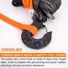 RUHUO Synthetic Winch Rope Kit, 1/4" x50' Winch Cable with