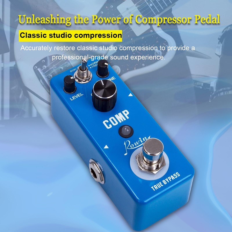 Rowin Pedal de compresor Comp pedal de efecto para guitarra