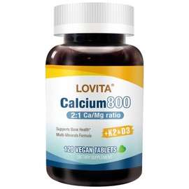 Calcium 800 mg, Highly Absorbable Bone Support with Magnesium, Vitamin D3 & K2 | Plus Zinc, Copper & Manganese, 120 Vegan Tablets