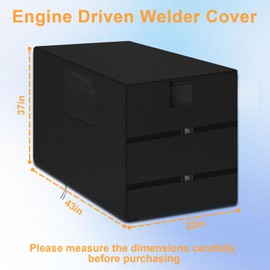 Engine Driven Welder Cover - Heavy Duty 600D Waterproof Oxford Welder Cover, Universal for Most 230/265/325 Series, Windproof Buckle Design, All-Weather Protection with Side Pocket(43"D x 22"W x 37"H)