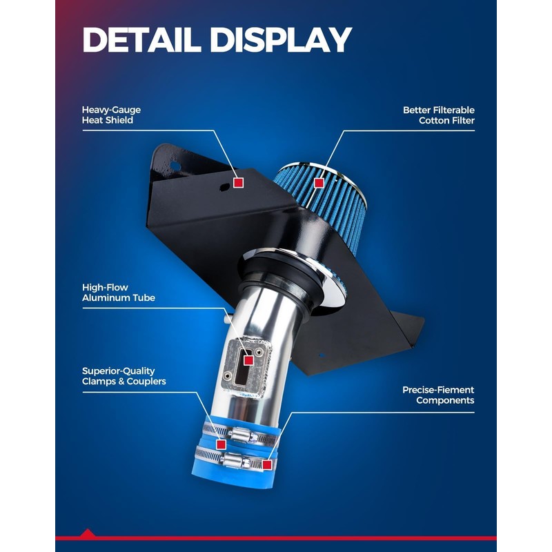 KAX 4" Cold Air Intake Kit Compatible With Dodge Charger