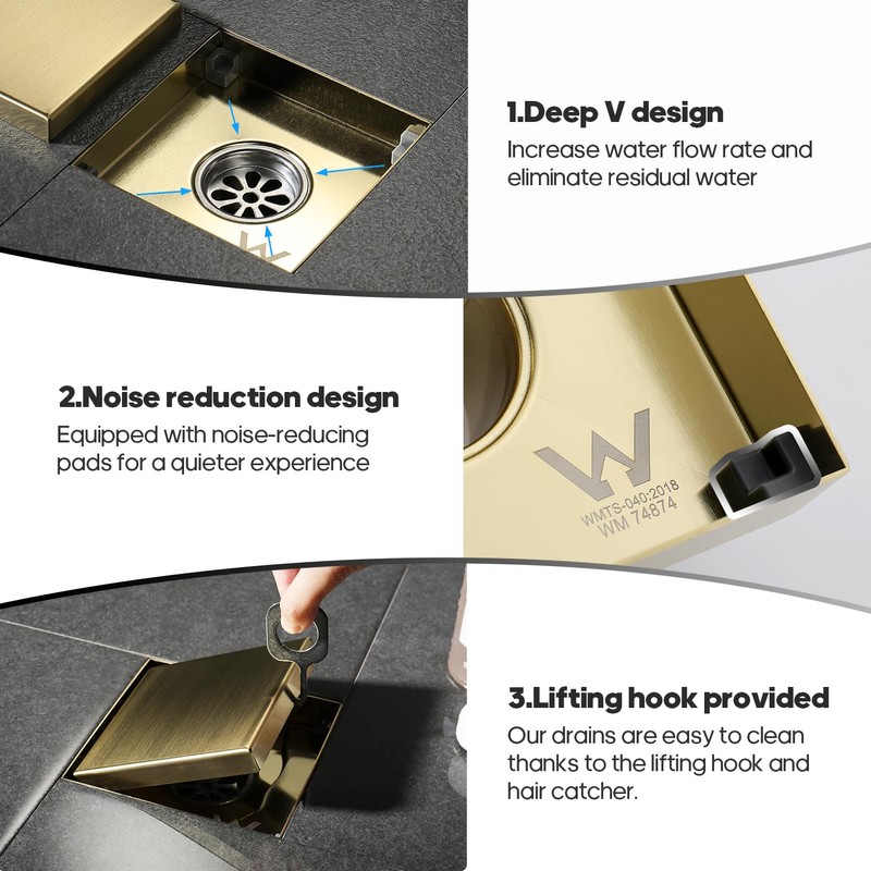 Decaura Shower Grates Bathroom Floor Drain Waste Stainless Steel (Brushed