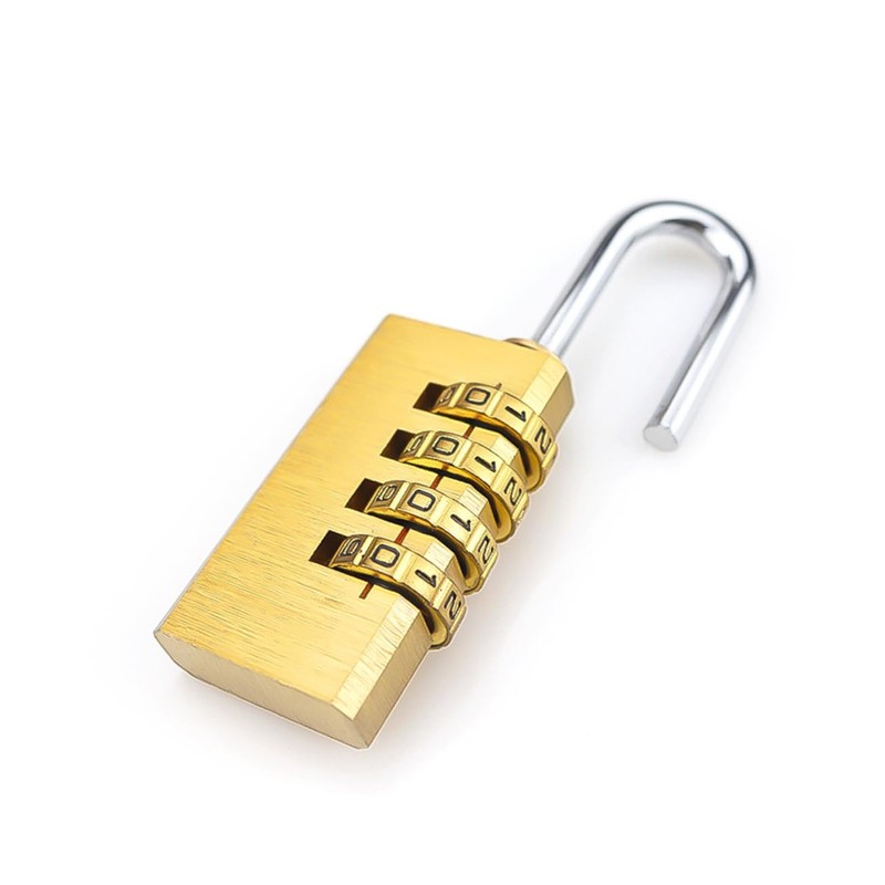 DOITOOL 3 Pcs 4-dial Number Lock Suitcase Lock Travel Door