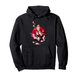 Birds Sit On Spring Cherry Blossom Japanese Sakura Flowers Pullover Hoodie