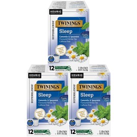 Twinings of London Sleep Nightly Calm Single Serve K-Cup Pods for Keurig, 12 Count (Pack of 3)