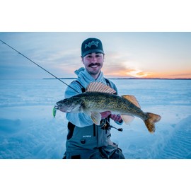 Northland Fishing Tackle Glass Buck-Shot Ice Fishing Jigging Spoon, Pink Silver, 1/4 Oz for Walleye, Perch, and Crappie