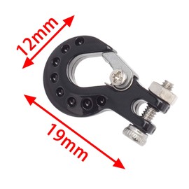 KEEDA RC Crawler Metal Winch Tow Hooks Trailer Towing Hook for 1/10 RC Car Axial SCX10 Tamiya RC4WD D90 D110 TF2 Traxxas TRX4 (Black)