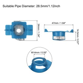 uxcell 30 Pcs Nylon Strut Cone Nut, M8x1.25mm Nylon Channel Squeeze Nut with Twist Tab for Strut Channel Support Systems Solar Panels Mounting
