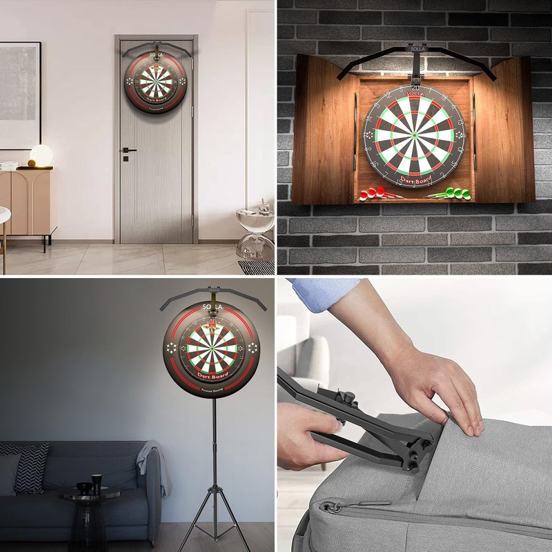 SOLLA LED Foldable Dartboard Light, TOR135 Portable Lighting for All