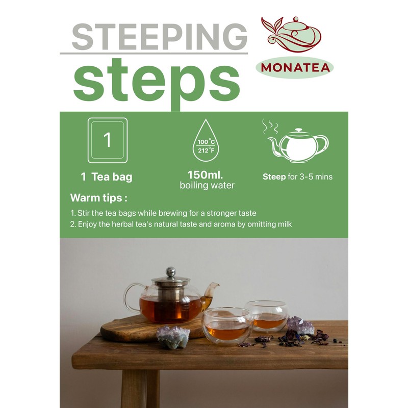 Habael Bael Fruit Pandan leaf Caffeine Free Tea Herbal Teabags