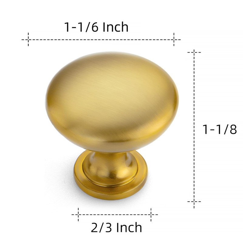 Ravinte 25 Pack Cabinet Knobs - Brushed Brass & Zinc
