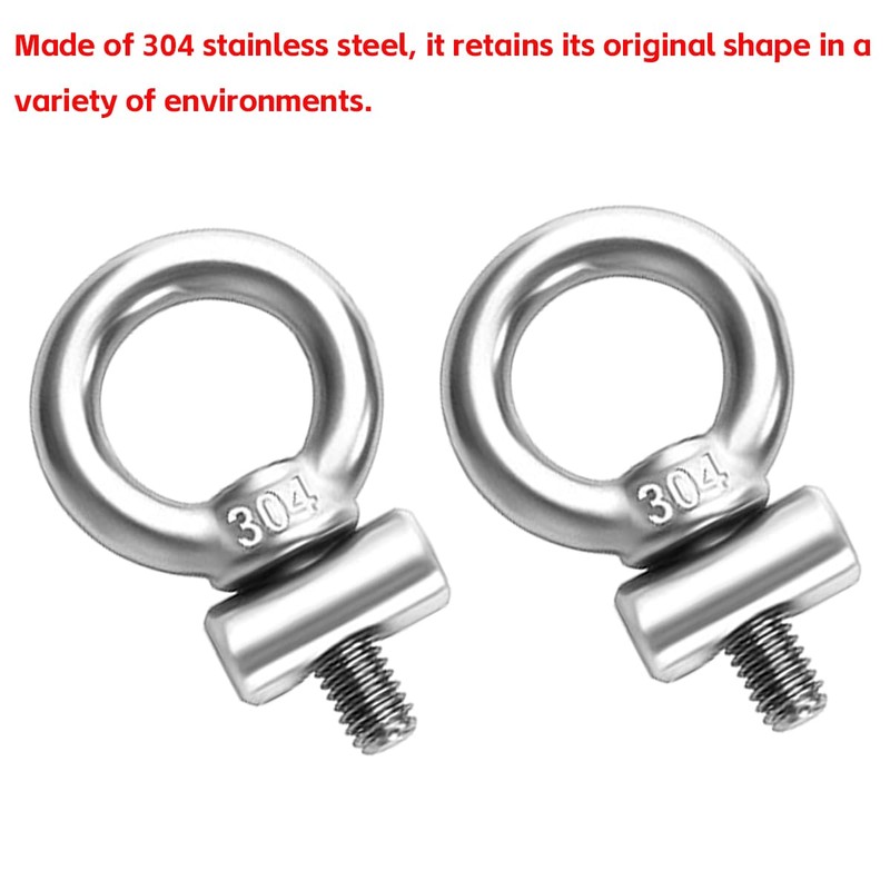 Adunsiaoto Pack of 4 Ring Nuts M4, Universal Lifting Eye