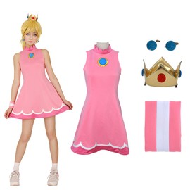 miccostumes Women's Princess Tennis Dress Cosplay Costume with Crown (L)