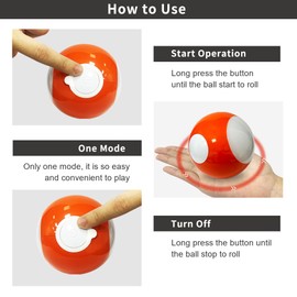 Sida-Earcy Interactive Dog Ball Toy, Interactive Dog Toy Durable Automatic Rolling Ball with Led Flash Lights