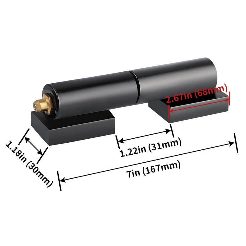 Skelang 2-Set Gate Hinge 7”, Weld-on Hinge Barrel Style for