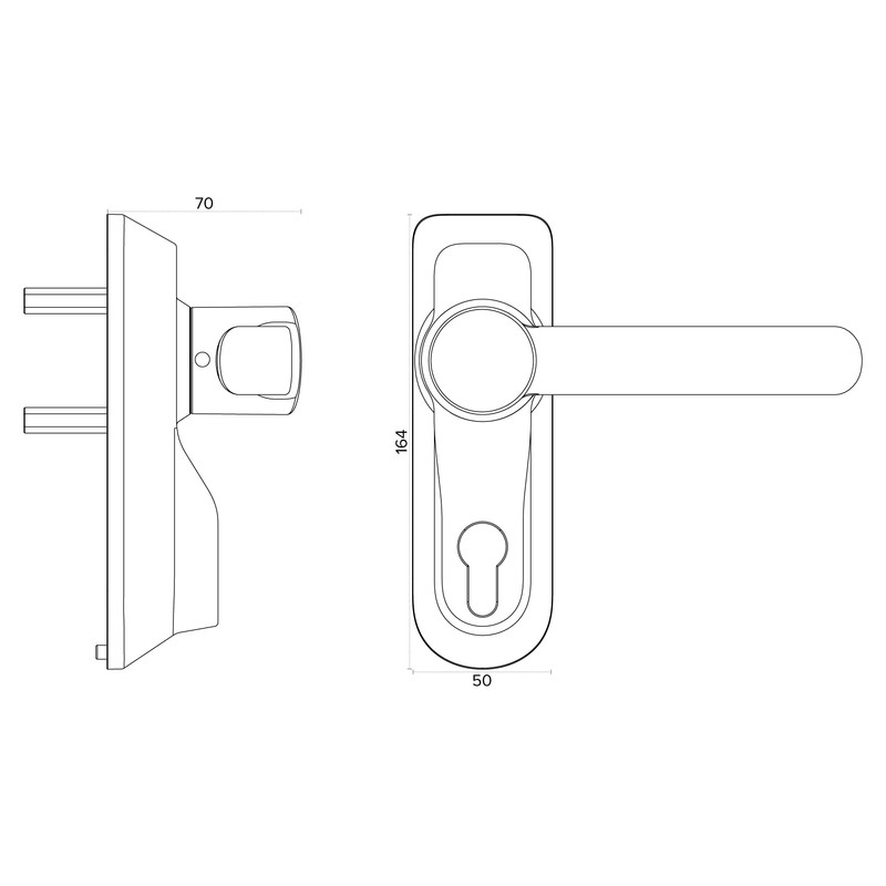 ZEROplus Briton 1413, Outside Access Device, Knob or Lever Handle,