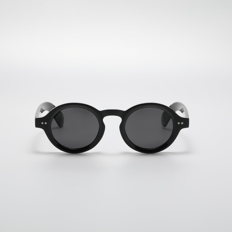 WDZAYXC Round Polarized Sunglasses with Thick Frame for Men and