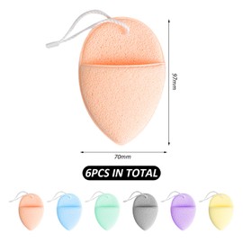 6 Face Wash Puffs, Soft and Comfortable, Multi-Function Sponge Facial Matte Glove Style, Reusable, Facial Cleaning Tool.