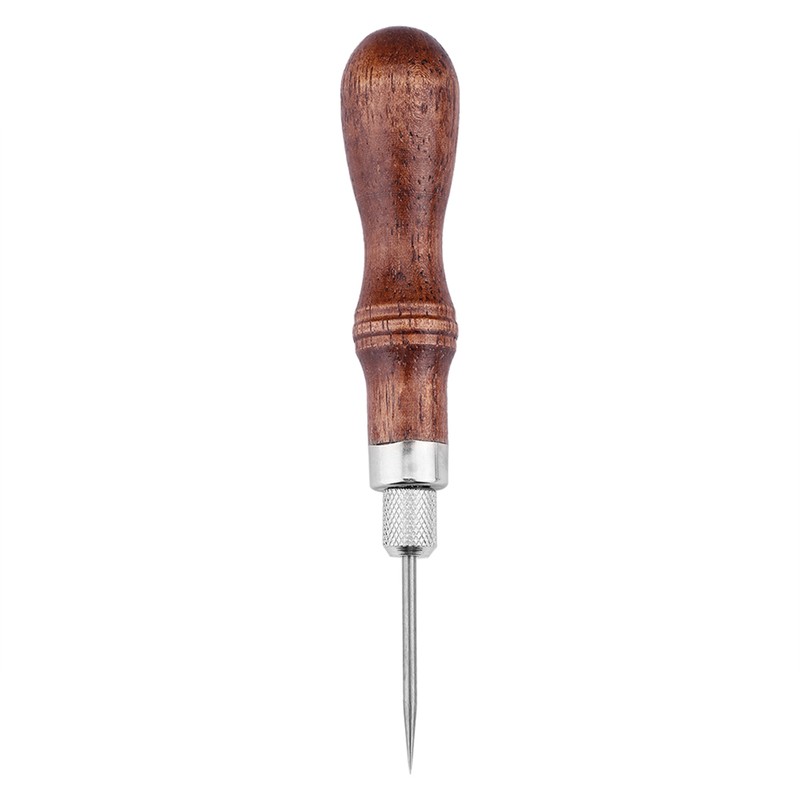 4 In 1 Wooden Handle Leather Stitching Sewing Awl DIY