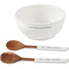 Mud Pie Don't Stop Be-Leafing Salad Bowl Set