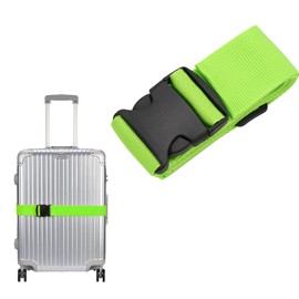 Luggage Straps for Suitcases,Adjustable Luggage Straps Green,Travel Thickened Suitcase Straps,Accessory for Travel Bag Closure,Travel Packing Belt with Buckle for Suitcase Luggage Baggage