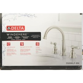 Delta Windemere Brushed Nickel Widespread Bathroom Sink Faucet 8 in.