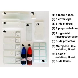Rs' Science All-in-One Microscope Slide Preparation Kit, 40 Pieces