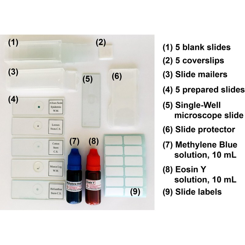 Rs' Science All-in-One Microscope Slide Preparation Kit, 40 Pieces
