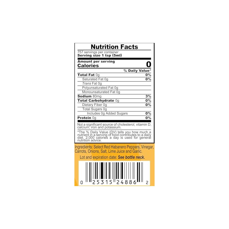 Marie Sharp’s Fiery Hot Habanero Pepper Sauce, 10 oz –