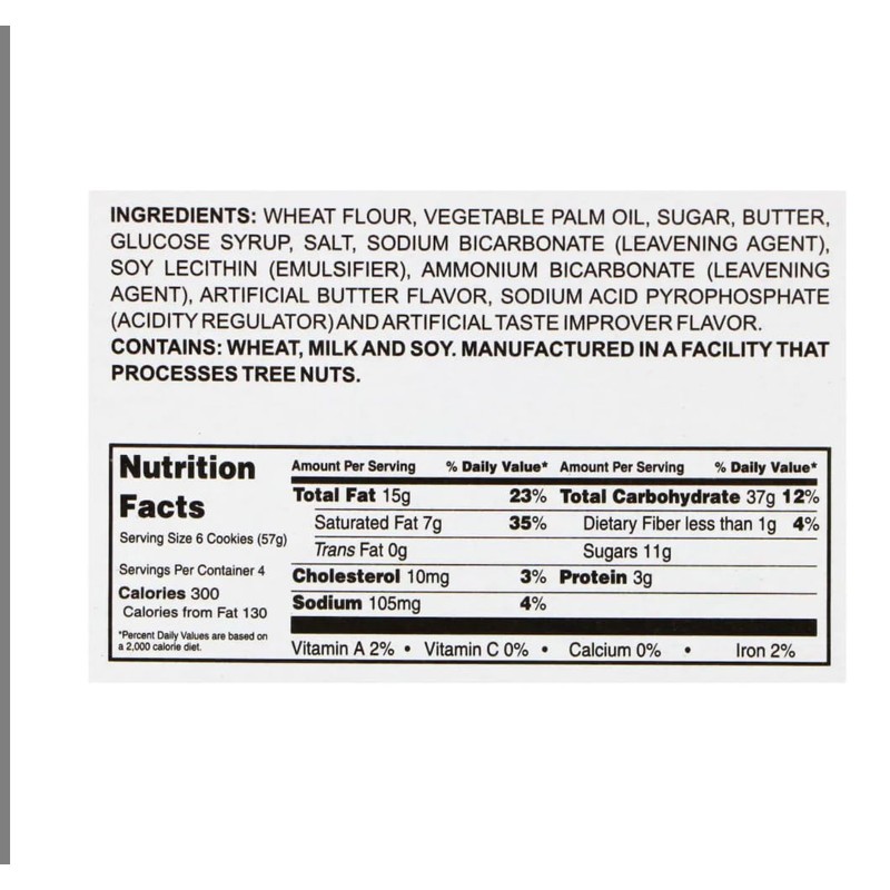 Butter Shortbread Cookies 2 Pack – 4-Count Boxes – Rich,