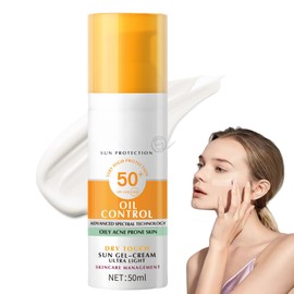 Oil Control Sunscreen SPF 50+,SPF 50 Face Moisturiser,Face Sun Cream,Sunscreen SP/F 50 for Fa/ce and Body,High UV Protection,Unscented Sun Protection Gel,Sun/screen S/PF 50+ for All Skin Types,50ml