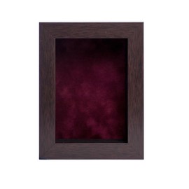 CountryArtHouse 5x7 Brown Shadow Box Frame with A 1 3/4" Usable Depth Includes Berry Suede Acid-Free Backing, UV Resistant Acrylic, & Hanging Hardware