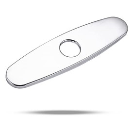 Kitchen Faucet Plate, VFAUOSIT Kitchen Sink Cover Stainless Steel Plate for 1 or 3 Hole Bathroom or Kitchen Sink Faucet 10 Inch Escutcheon Hole Covers Polished Chrome