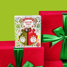 Poo-Pourri Deck The Stalls Gift Set, Berry and Bright 2 Fl Oz and Balsam Bum 2 Fl Oz - Cranberry, Cinnamon, Balsam Fir and Cedarwood